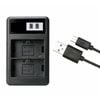 Lp-e6 Dual Slot Camera Battery Charger, Lcd Display, Compatible With Canon Eos 6d 7d 70d 60d 5d Mark Iii Mark Ii Slr