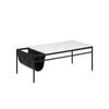 Modern Furniture DARIEN Marble Coffee Table 115cm - White & Black