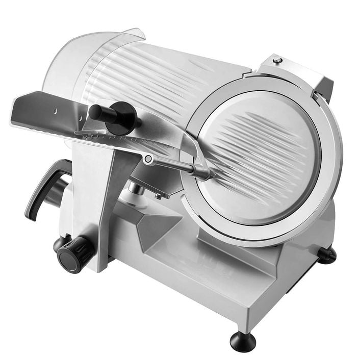 Vevor 320w Commercial Meat Slicer Silver With 300mm Carbon Steel Blade Built-in Sharpener For Ham