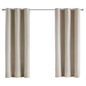 Mollers 120 x 223cm Natural Ash Single Blockout Eyelet Curtain