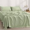 Dreamaker Superfine Washed Microfibre Sheet Set Sage Green King Single Bed