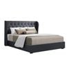 Artiss Bed Frame Queen Gas Lift Charcoal Issa