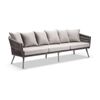 Herman Outdoor 3 Seater Rope And Aluminium Lounge - Walnut