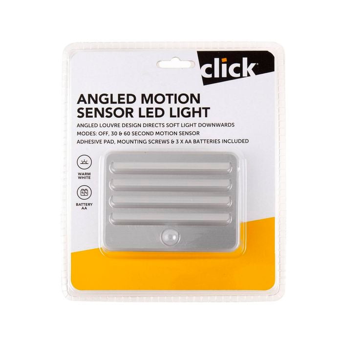 Click Battery Operated Angled Motion Sensor LED Light