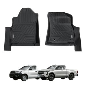 AUSGO Car Floor Mats for Toyota Hilux Manual Transmission Single / Extra Cab 2015-2025 All-Weather Floor Liners