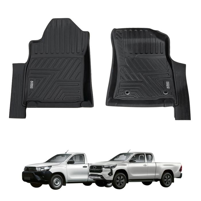 AUSGO Car Floor Mats for Toyota Hilux Manual Transmission Single / Extra Cab 2015-2025 All-Weather Floor Liners