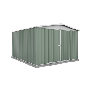 Absco Sheds 3.0 x 3.66 x 2.06m Pale Eucalypt Regent Double Door Garden Shed