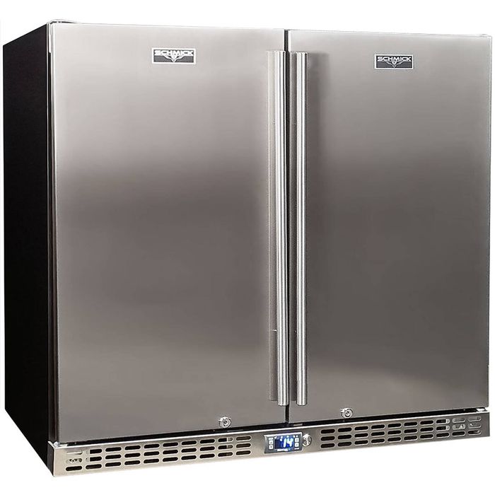 Schmick Stainless Solid 2-Door Bar Fridge - SK246-SD