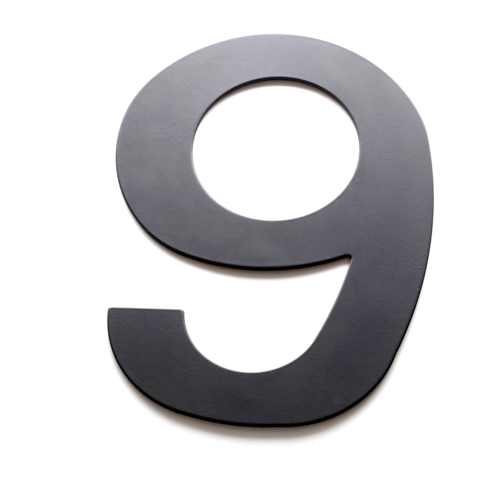 Sandleford 200mm Black Lorenzo House Number 9
