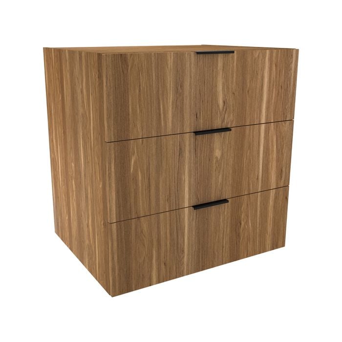 Lugna 768 x 750 x 580mm Cove 3 Drawer Storage Cabinet