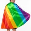 140cm DELUXE RAINBOW CAPE Party Fancy Dress Costume Adult Size Pride