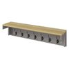 Levede Coat Rack Wall Mounted Hanger Organiser Shelf 7 Hooks Hallway Grey