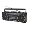 Laser Bluetooth Cassette Boombox AM FM Radio (Black)