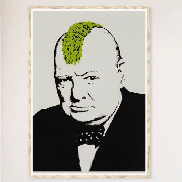 Galrie Banksy Turf War 2003 Artwork - Master Edition Print on Archival Quality Paper, Wood Frame, 50 x 70cm (20 x 28inch)