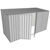 Build-a-Shed 1.5 x 3.7 x 2m Double Hinged Side Doors Skillion Shed - Zinc