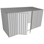 Build-a-Shed 1.5 x 3.7 x 2m Double Hinged Side Doors Skillion Shed - Zinc