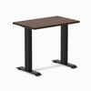 Desky Fixed Height Mini Dark Walnut Rubberwood Desk 800 X 500mm Matte Black Frame