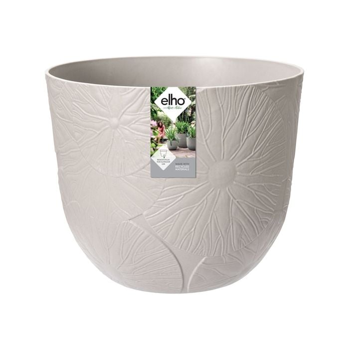Elho 30cm Grey Fuente Lily Outdoor Plant Pot