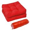 Costway 2x Lounge Chair Cushion Soft Square 53x53cm Red