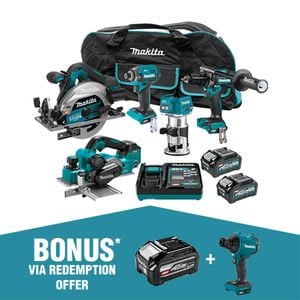 Makita 40V XGT Brushless 5 Piece 4.0ah Combo Kit - DK0203G501