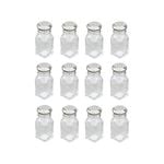 12 Glass Salt And Pepper Shakers Square
