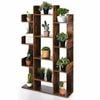 Costway 13-Tier Bookcase Wooden Display Shelf Home Office Coffee