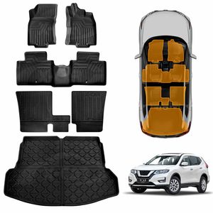 Floor Mats Boot Liner Set for Nissan X-trail Xtrail T32 2013-2022 Cargo Kick Back Seat Cover