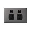 HPM Gun Metal And Black Linea Double Powerpoint