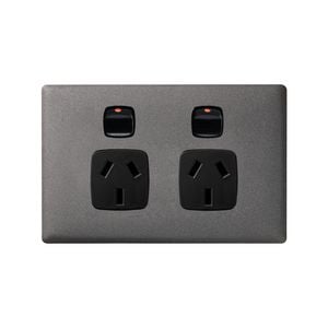 HPM Gun Metal And Black Linea Double Powerpoint