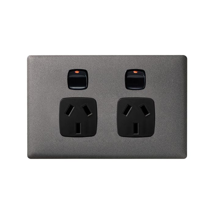 HPM Gun Metal And Black Linea Double Powerpoint