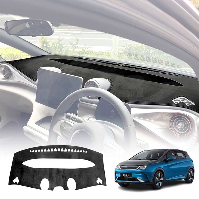 Luxury 3D Dash Mat Pad Cover Non-Slip for BYD Dolphin 2023-2024 Microfiber Leather