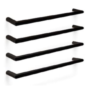 Forme 850mm Black Satin Round Single Heated Rail