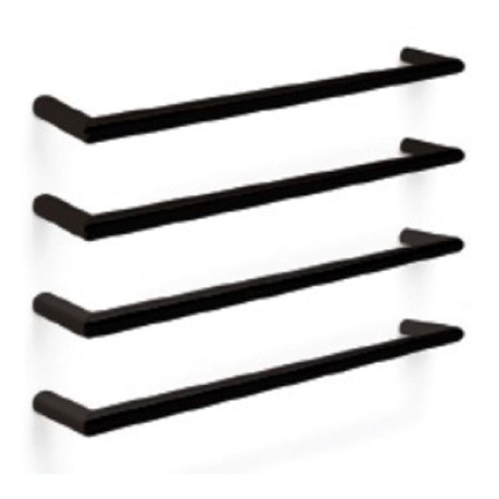 Forme 850mm Black Satin Round Single Heated Rail