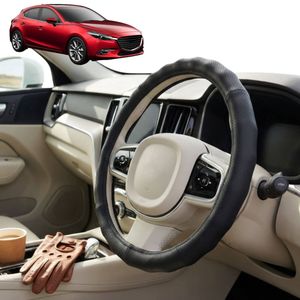 Australian Goose Steering Wheel Cover for Mazda 3 2014 - 2018 (BM/BN) Circle Black