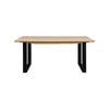 Aconite Dining Table 180cm Solid Messmate Timber Wood Black Metal Leg - Natural