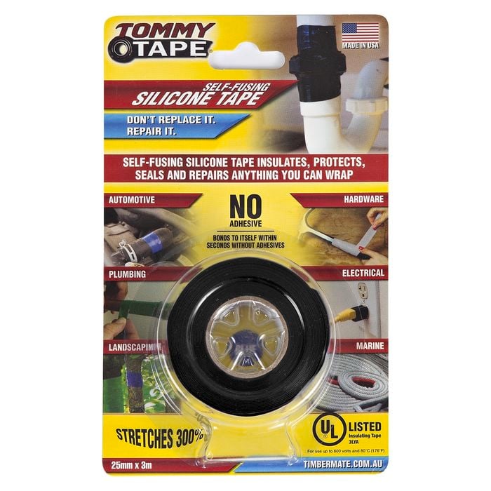 Tommy Tape 25mm x 3m Black Specialty Tape