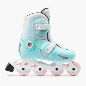 Decathlon - Kids' Inline Skates Play 5 - Mint - Au 9.5c/11.5c - Eu 28/30