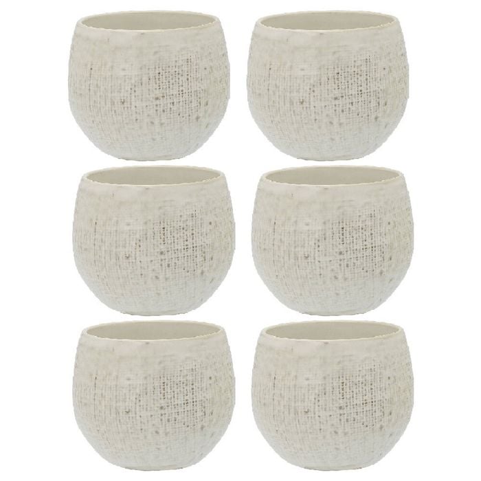6PK Ecology Dinnerware Stoneware Linen Cuddle Drinking Mug 330ml/12.8cm Birch