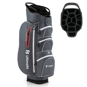Costway Golf Cart Bag Golf Club Organizer-Red