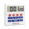Hygiplas Big Digit Kitchen Timer Large Screen Display White 80x80x25mm Digital Countdown Magnetic Cooking Food Preparation