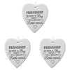 3PK LVD Ceramic Hanging 8x9cm Heart Friendship w/ Hanger Ornament Decor