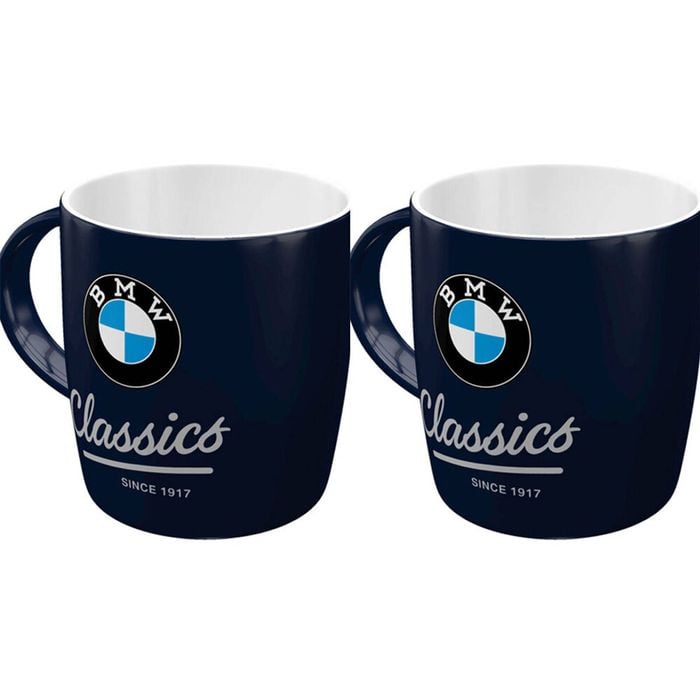 2PK Nostalgic-Art Ceramic Mug BMW Classics 9x9cm - Black