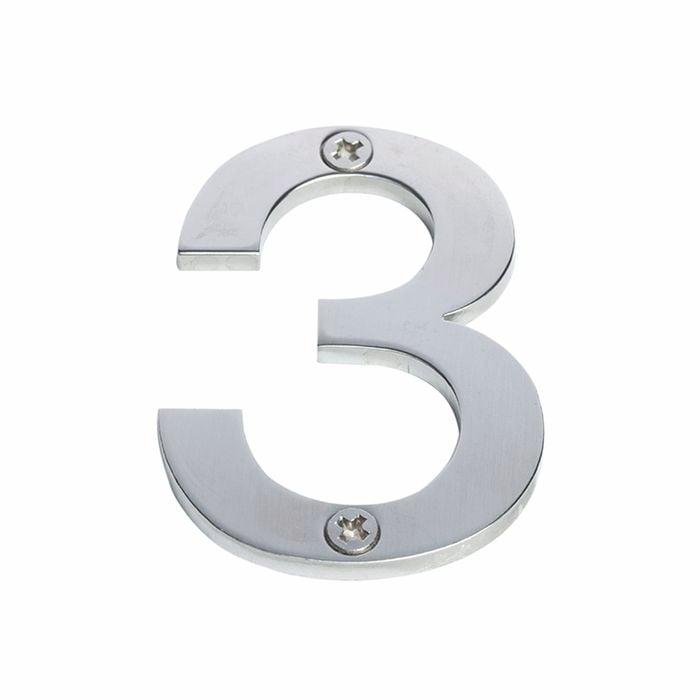 Sandleford 60mm Stainless Steel House Number 3