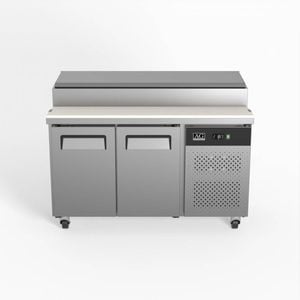 AG Equipment AG 2 Door Saladette Fridge Fits 7 x 1/3 GN Trays - Pizza Prep Fridges (AG-SH2000-700)