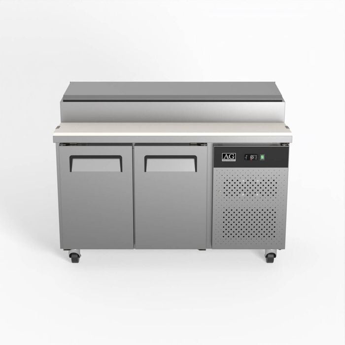 AG Equipment AG 2 Door Saladette Fridge Fits 7 x 1/3 GN Trays - Pizza Prep Fridges (AG-SH2000-700)