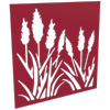 ProtectorAl 300-1200 x 300-1200mm Dark Red / Gloss White Bullrush Unframed Composite Deco Panel