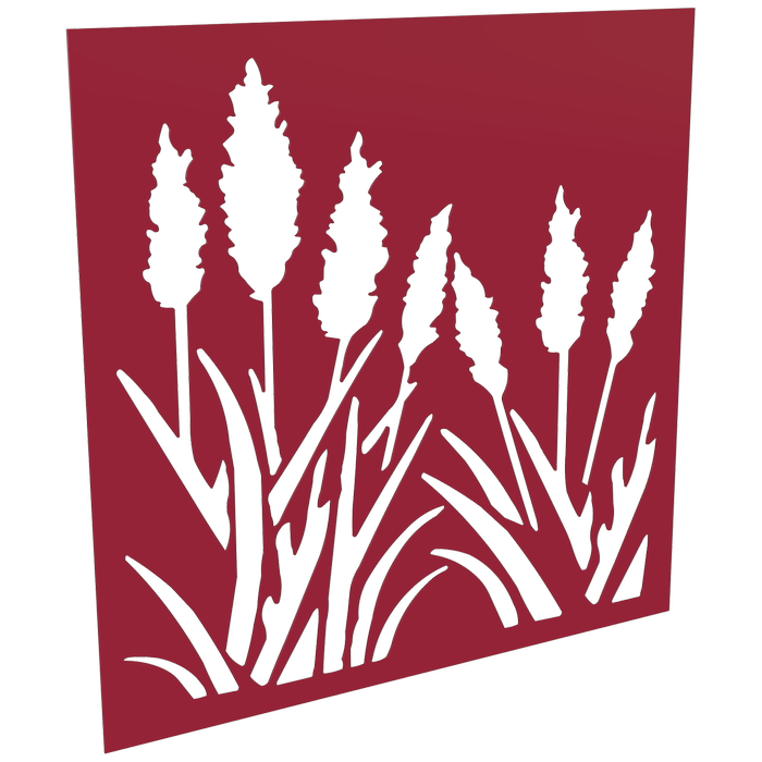 ProtectorAl 300-1200 x 300-1200mm Dark Red / Gloss White Bullrush Unframed Composite Deco Panel