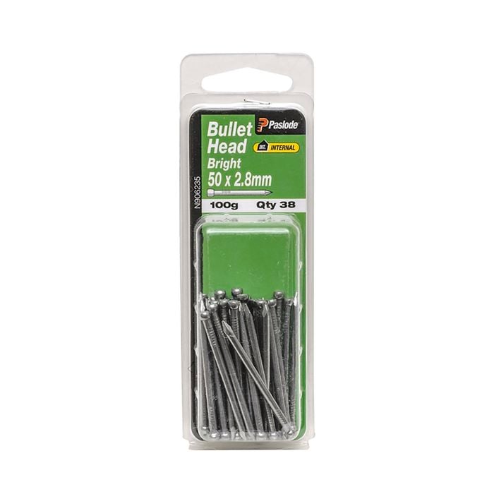 Paslode 50 x 2.8mm 100g  Bullet Head Nails - 38 Pack