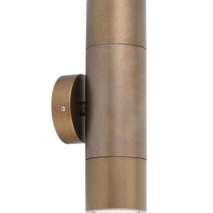 CLA Lighting Exterior Pillar Up/Down Wall Light Aged Brass