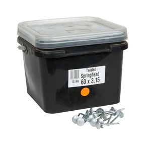 NZ Nails 60 x 3.15mm 12.5kg Springhead Twist Galvanised Nail